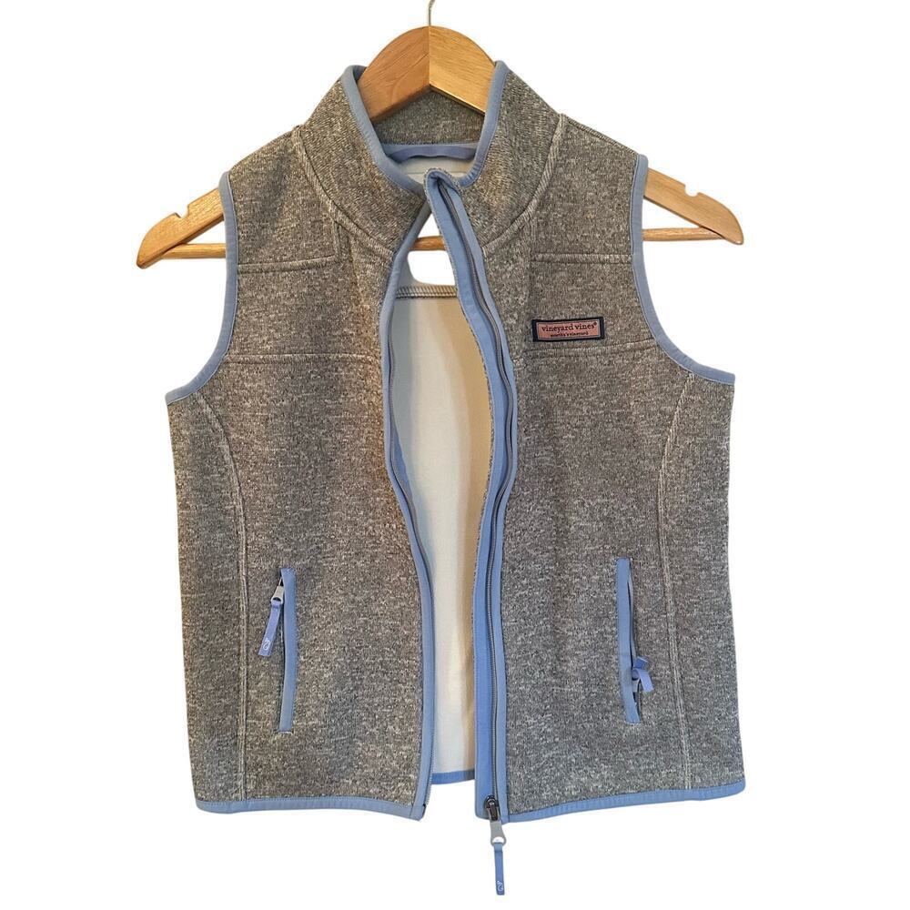 Girl's Vineyard Vines Grey Vest sz M (10/12) Girls Grey Vest